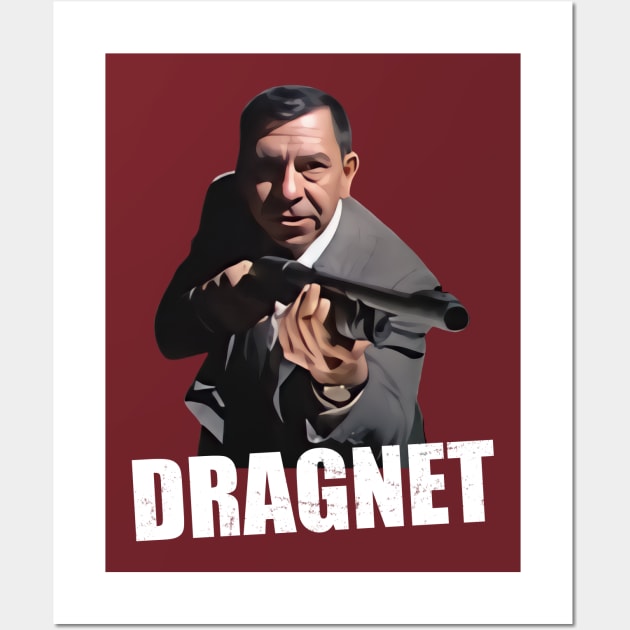 Dragnet - Joe Friday - Shotgun - 60s Cop Show Wall Art by wildzerouk